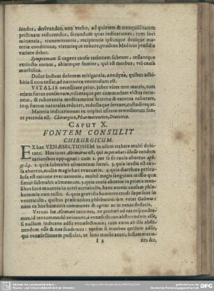 Caput X. Fontem Consulit Chirurgicum
