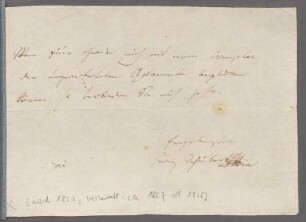 Franz Schubert (1797 - 1828) Autographen: Brief von Franz Schubert an N. N. - BSB Autogr.Cim. Schubert, Franz