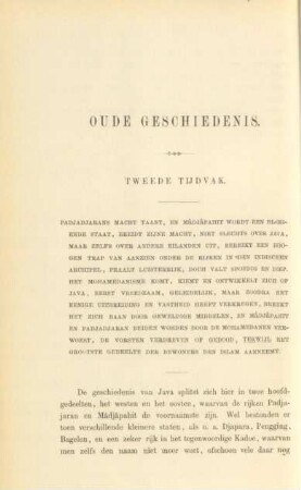Tweede tijdvak. Tweede tijdvak. Padjadjarans macht taant ...