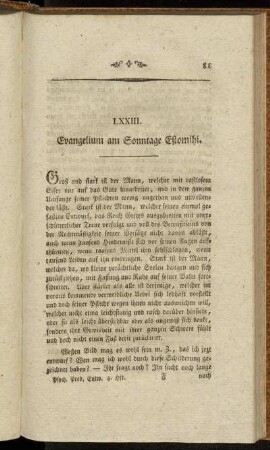 LXXIII. Evangelium am Sonntage Estomihi.