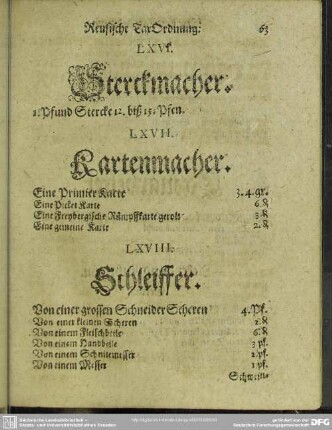 LXVIII. Schleiffer