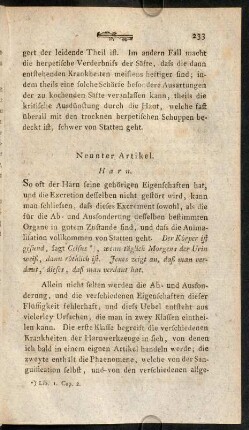 233-237, Neunter Artikel. Harn.