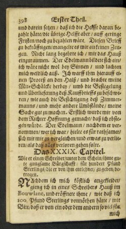Das XXXIX. Capitel.