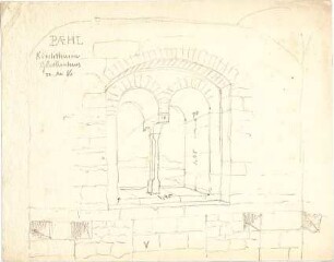 Thiersch, August ; Reiseskizzen - Kirchturm - Glockenhaus in Pähl (Detail)
