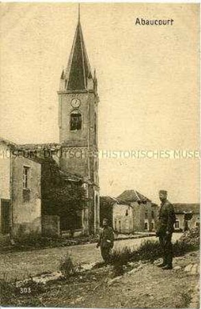 Deutsche Soldaten in Abaucourt