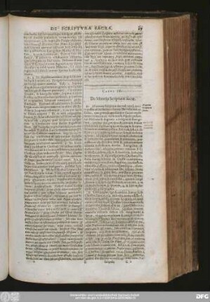 Caput IV. De Materia Scripturae sacrae.