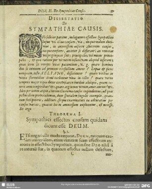 II. Dissertatio De Sympathiae Causis