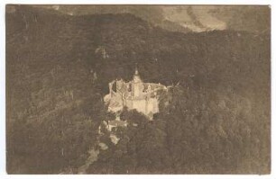 Ansichtskarte: Burg Falkenstein im Selketal (Fliegeraufnahme)
