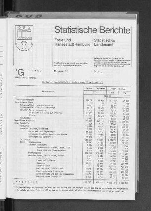 Die Ausfuhr (Spezialhandel) des Landes Hamburg im Oktober 1973 : Lfd. Nr. 3