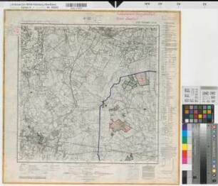 Katasteramt Burgsteinfurt  Kreis Steinfurt, Meßtischblatt Gronau 3708, Farbige Einzeichnung mit Namensliste