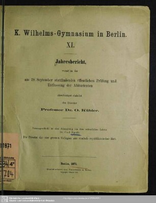 Die Priester der vier grossen Collegien aus römisch-republikanischer Zeit
