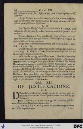 Cap. XII. De Justificatione.