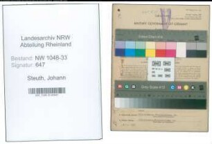 Entnazifizierung Johann Steuth , geb. 04.09.1903 (Lehrer)