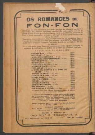 Os romances de Fon-Fon