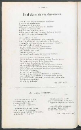 A vos, señorita...