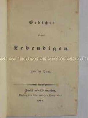 Gedichte eines Lebendigen, Bd. 2, Ausgabe 1844