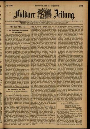 Ausgabe vom Samstag, den 11. September 1886.