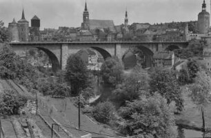 Bautzen. Blick auf die Friedensbrücke