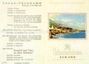 Speisekarte von Bord des KdF-Dampfers "Sierra Cordoba"