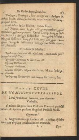 Caput XXVIII. De Nominibus Verbalibus. Unde fomantur Nomina ...