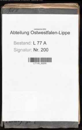 Anstellung der Justizbeamten beim Amt Lage, Bd. 2