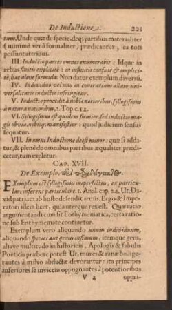 Cap. XVII. De Exemplo, ...