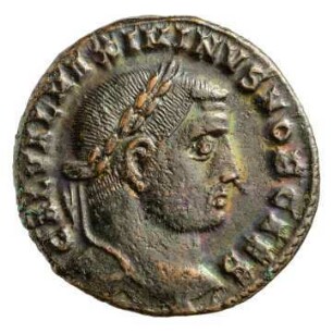 Münze, Follis, 308 - 309 n. Chr.