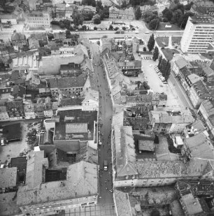 Erfurter Straße in der Altstadt von Gotha : Blickrichtung Osten