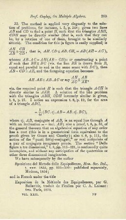 On multiple algebra. [Fortzetzung].