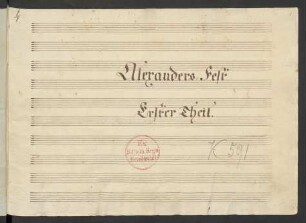 Alexander's Feast. Arr; V (4), Coro, orch; KV 591; HWV 75