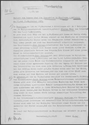Kuppingen-Affstätt: Inspektionsbericht 1963