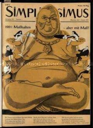 Satirische Zeitschrift Simplicissimus. Jahrgang 1961