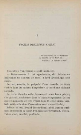 I. Facilis descensus Averni