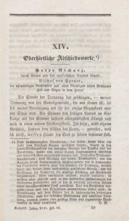 297-300 Oberhirtliche Abschiedsworte