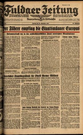 Ausgabe vom Freitag, den 28. November 1941.