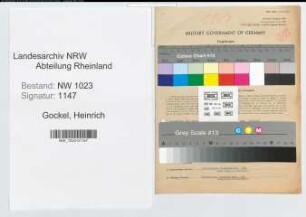 Entnazifizierung Heinrich Gockel , geb. 30.09.1901 (Zimmermann)