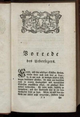 Vorrede des Uebersezers