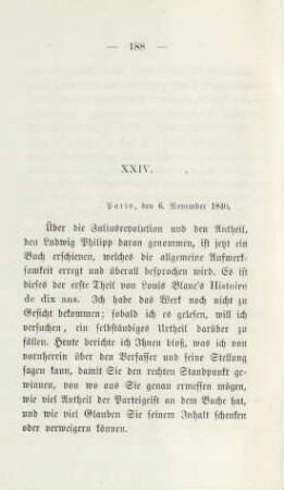 XXIV. [Louis Blanc's Histoire de dix ans]