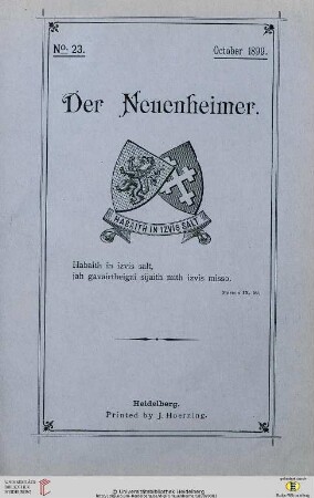 Der Neuenheimer: the magazine of Neuenheim College, Heidelberg, Germany