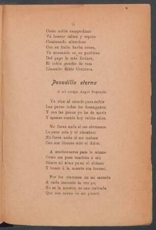 Pesadilla eterna : A mi amigo Ángel Papeschi