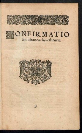 Confirmatio simultanae investiturae.