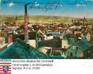 Nierstein am Rhein, Panorama / Feldpostkarte
