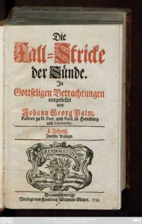Zehend 1: Die Fall-Stricke der Sünde