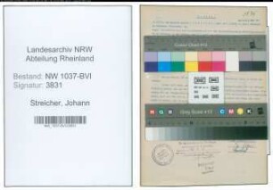 Entnazifizierung Johann Streicher , geb. 07.05.1882 (Maurer)