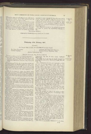 Wednesday, 20th February 1867.
