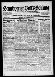 Hamborner Volks-Zeitung. 1911-1929