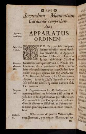 36-37, Apparatus Ordinem