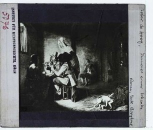 Hooch, Soldaten, Flötenspieler und eine Wirtin in einer Taverne (Rom GB 269)