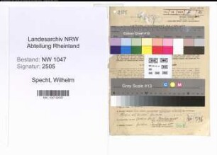 Entnazifizierung Wilhelm Specht , geb. 26.08.1914 (Finanzbeamter)