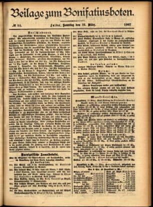 Zweite Ausgabe vom Sonntag, den 23. März 1902.